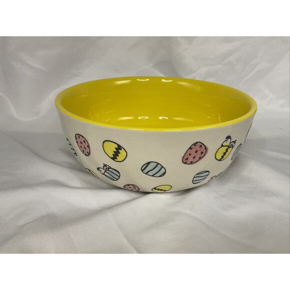 NEW PEANUTS SNOOPY EASTER BEAGLE & EGG LARGE SERVING BOWL - Picture 4 of 11